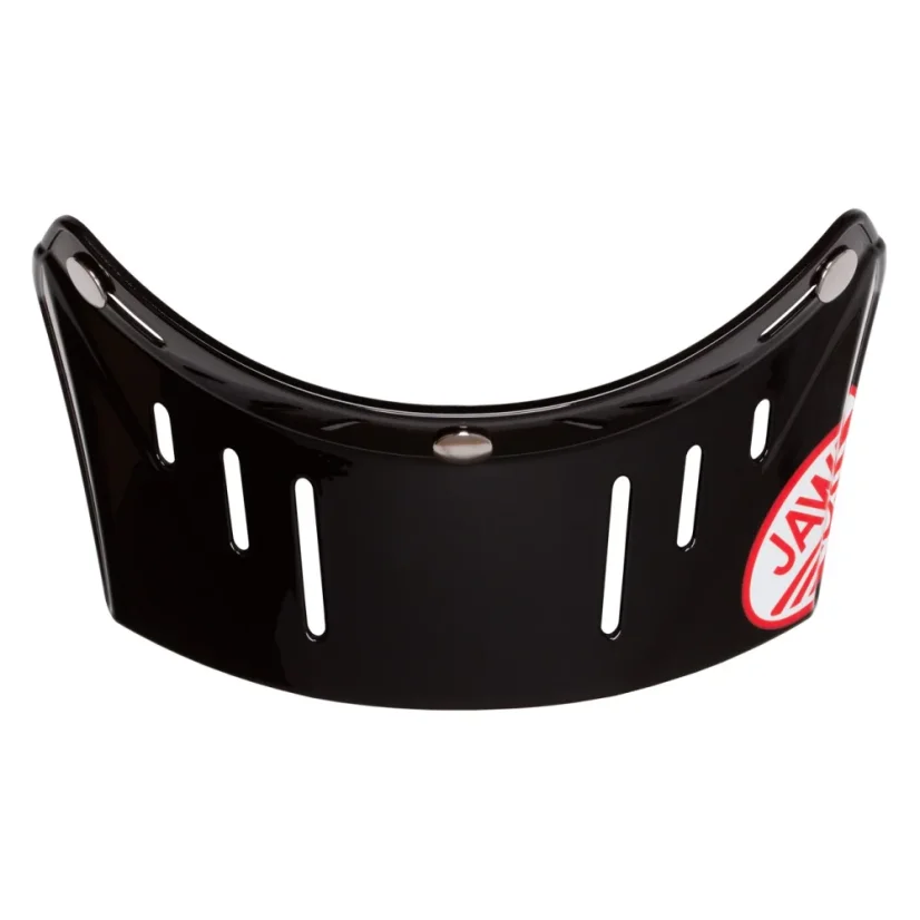 Flacher Helmschirm Oxygen / ESO Jawa, Cassida - schwarz (Druckknopf-Befestigung)