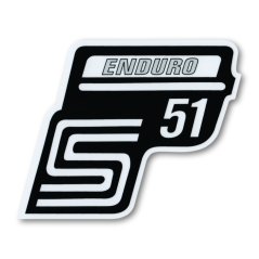 Aufkleber für das Fach "ENDURO", SILBER - Simson S51