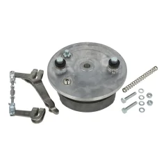 Duplex brake plate, rear, complete, natural aluminum (MZA) - Simson S50, S51, S70, S53, S83 Enduro