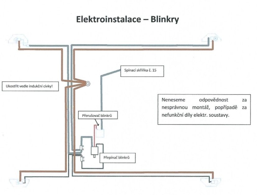 Elektrische Anlage - Blinker - JAWA 250/350 Panelka
