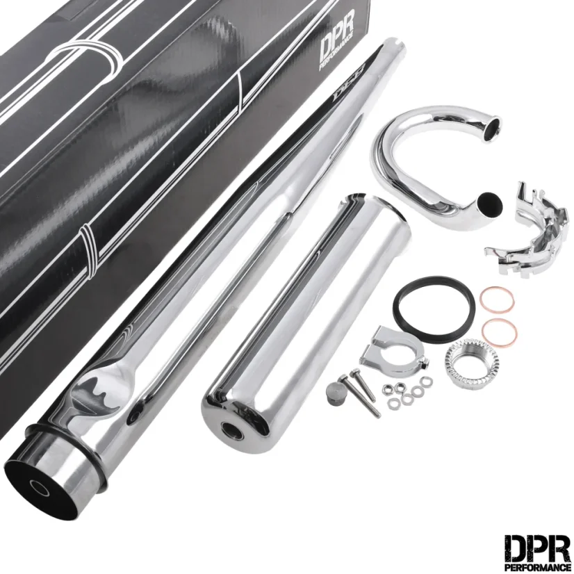 Kompletná výfuková sada AOA 2.5, koleno Ø28 mm, CHRÓM (DPR PERFORMANCE) – Simson Enduro