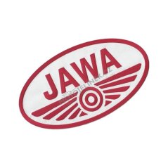 Nažehlovačka (10x5,5cm) BÍLO-ČERVENÁ - JAWA