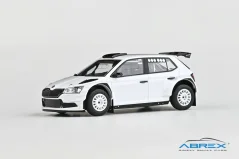 Model Škoda Fabia Rally2 Evo (2019) šotolinová kola 1:43 - Bílá