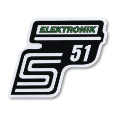 Nálepka schránky "ELECTRONIC", ZELENÁ - Simson S51