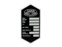 Typenschild, GEPRÄGT - JAWA