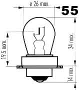 Glühlampe 12V 15W (P26s) - Korádo