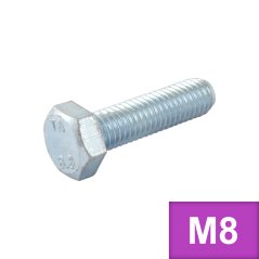 Sechskantschraube M8 x 60 (DIN 933) Zn