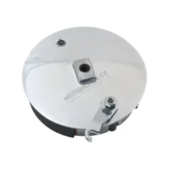 Brake shield (complete), FRONT (150 mm) - JAWA Pérák