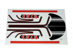 Sada nálepek, ČERVENO/ČERNÁ - ČZ 472