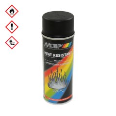 MOTIP - Žáruvzdorný lak na válce a výfuky, ČERNÝ (HEAT RESISTANT)