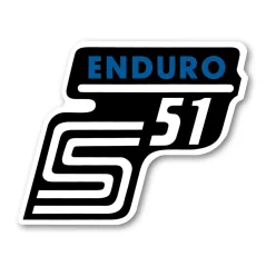 Decal side cover "ENDURO", BLUE (MZA) - Simson S51