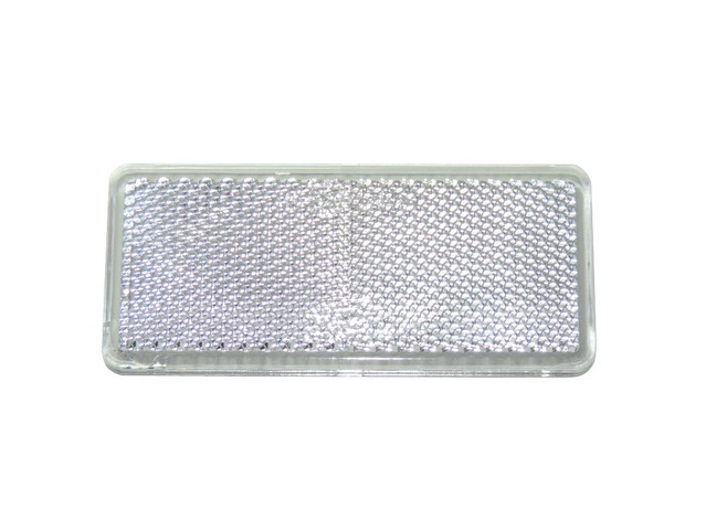 Odrazka hranatá 90x40 mm BÍLÁ, samolepící - UNI