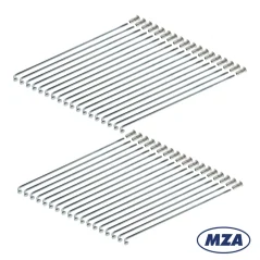 Wheel spokes with nipples for disc-brake hub (36 pcs), CHROME (MZA) - Simson