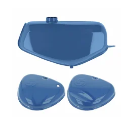 Kraftstofftank mit abgerundeten Seitendeckeln (Satz), BLAU (MZA) – Simson S51, S70 Enduro