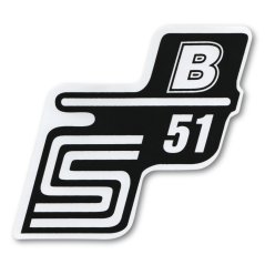 Aufkleber für das Fach "B", WEISS - Simson S51