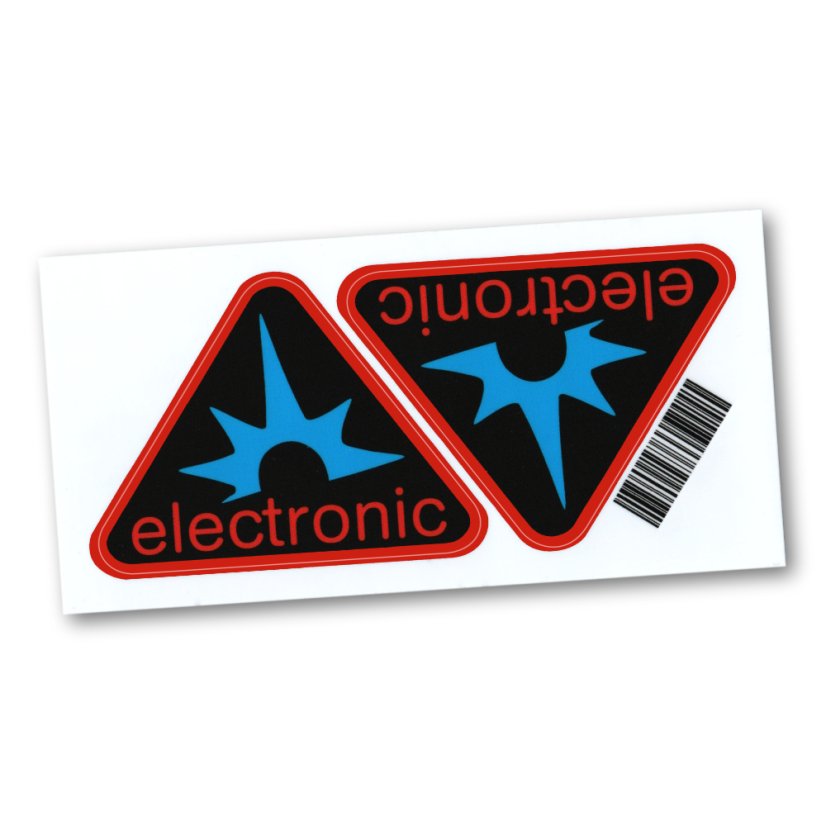 Aufkleber für Fach "electronic", ROT (Set) - Simson