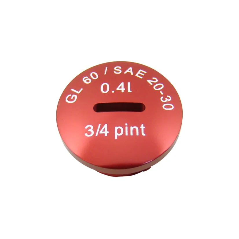 Zátka oleja ALU, ČERVENÁ (MZA) - Simson