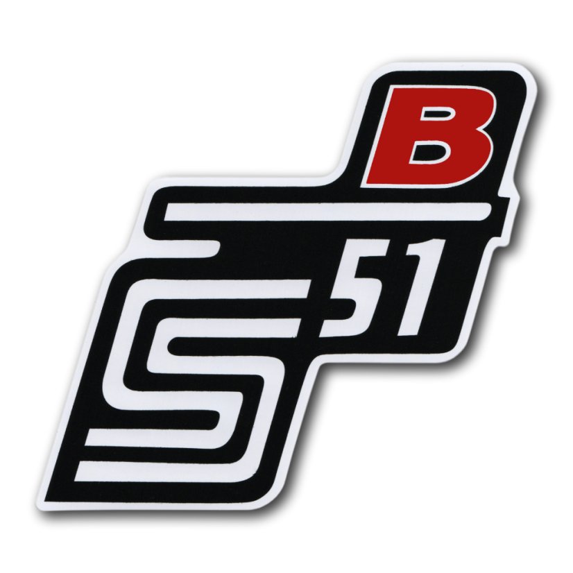 Aufkleber für das Gehäuse "B", ROT - Simson S51