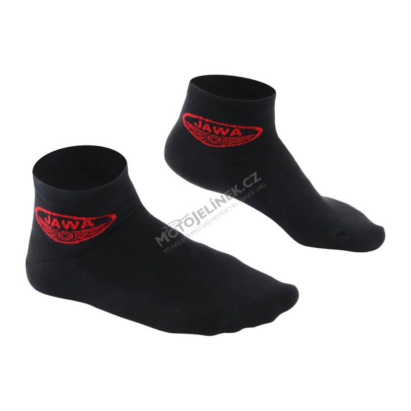Knöchelsocken (42-46), SCHWARZ - JAWA-Logo