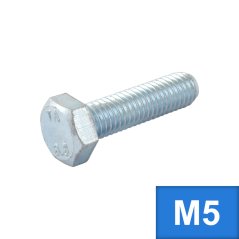 Šroub šestihranný M5 x 16 (DIN 933) Zn