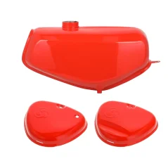Fuel tank with rounded side covers (set), RED (MZA) – Simson S51, S70 Enduro