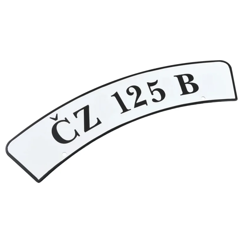 SPZ tabuľka na predný blatník s nápisom - ČZ 125 B