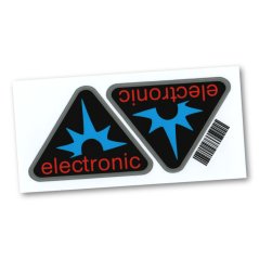 Stickers of cover "electronic", SILVER (set) - Simson