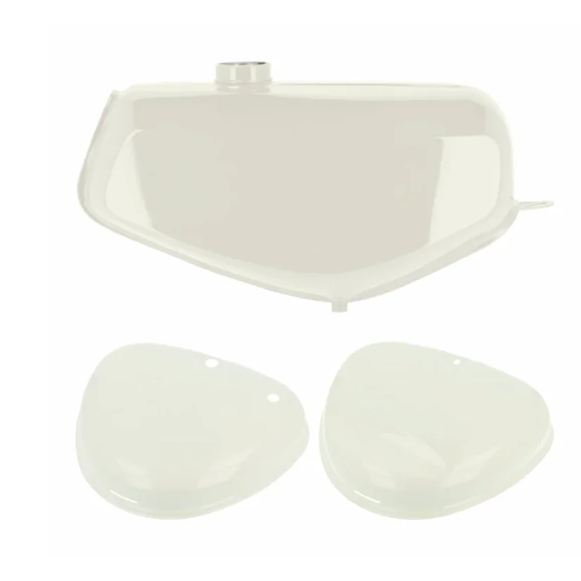 Kraftstofftank mit abgerundeten Seitendeckeln (Satz), ALABASTERWEISS (MZA) – Simson S51, S70 Enduro