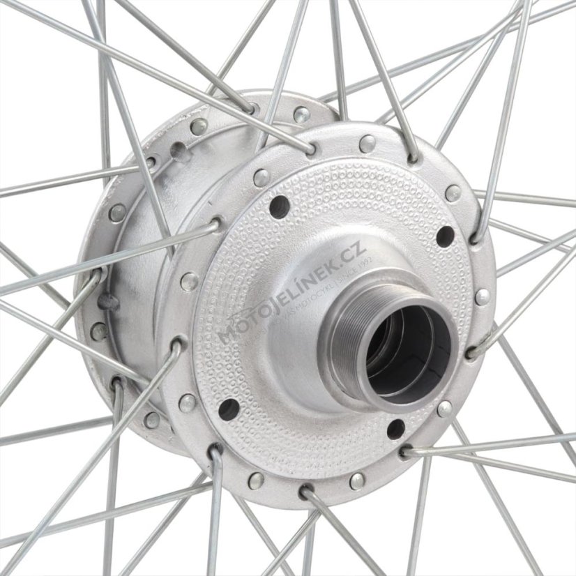 Wheel complete 16x1,4", REAR (New wheel hub CZ), ZINC - Babetta
