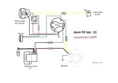 Elektroinstalace (VAPE) - JAWA 50 23 (Mustang)