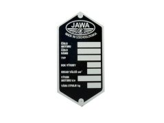 Typenschild, GEDRUCKT - JAWA-ČZ