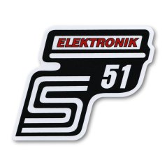 Sticker of cover "ELECTRONIC", RED - Simson S51
