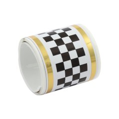 Nálepka "šachovnice" - BÍLO/ZLATÁ