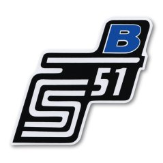 Nálepka schránky "B", MODRÁ - Simson S51