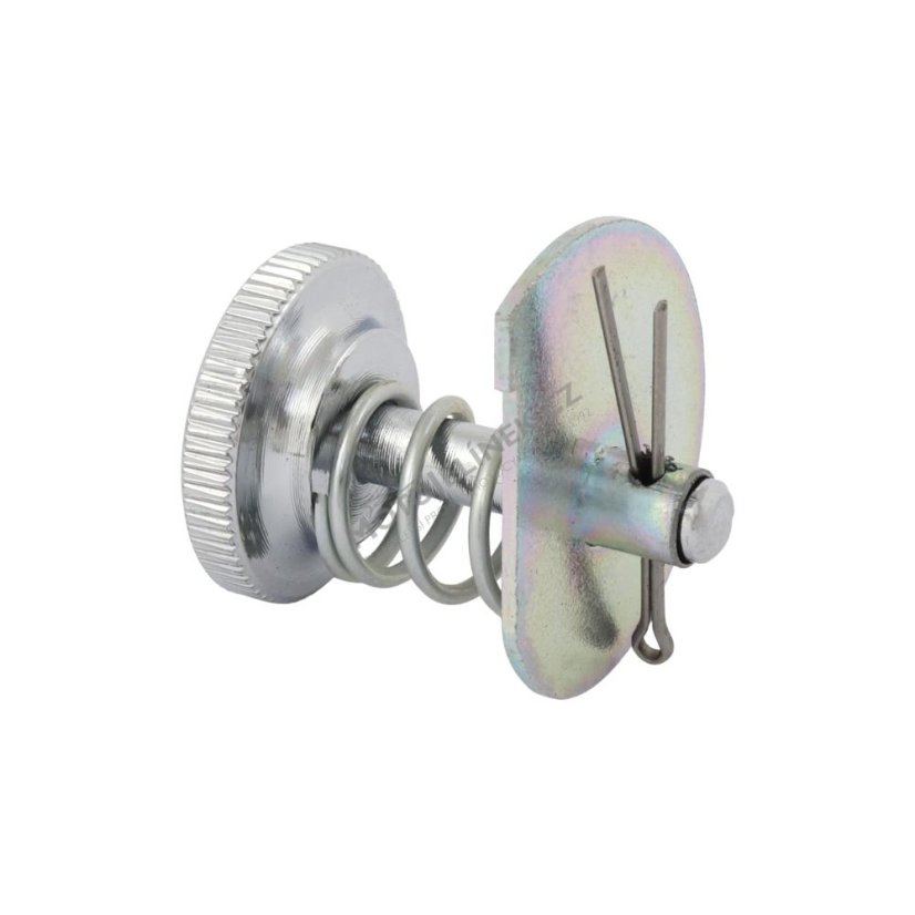 Adjusting screw of headlamp (complete), CHROME - JAWA Pérak