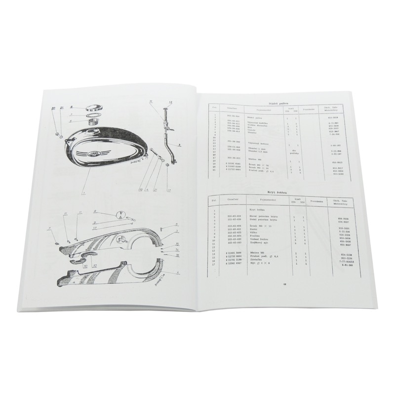 Ersatzteilkatalog - JAWA 250/350 Kývačka