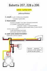 Elektroinstalace - Babetta 207, 228, 206 (GYT)