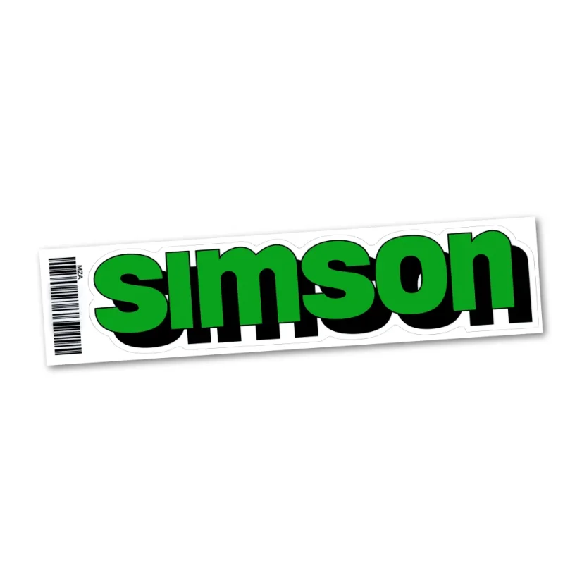 Nálepka nádrže (21 cm), ZELENÁ (MZA) - Simson