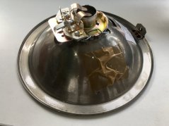 Headlamp dish with bulb socket (CZ) - JAWA Kývačka, ČZ