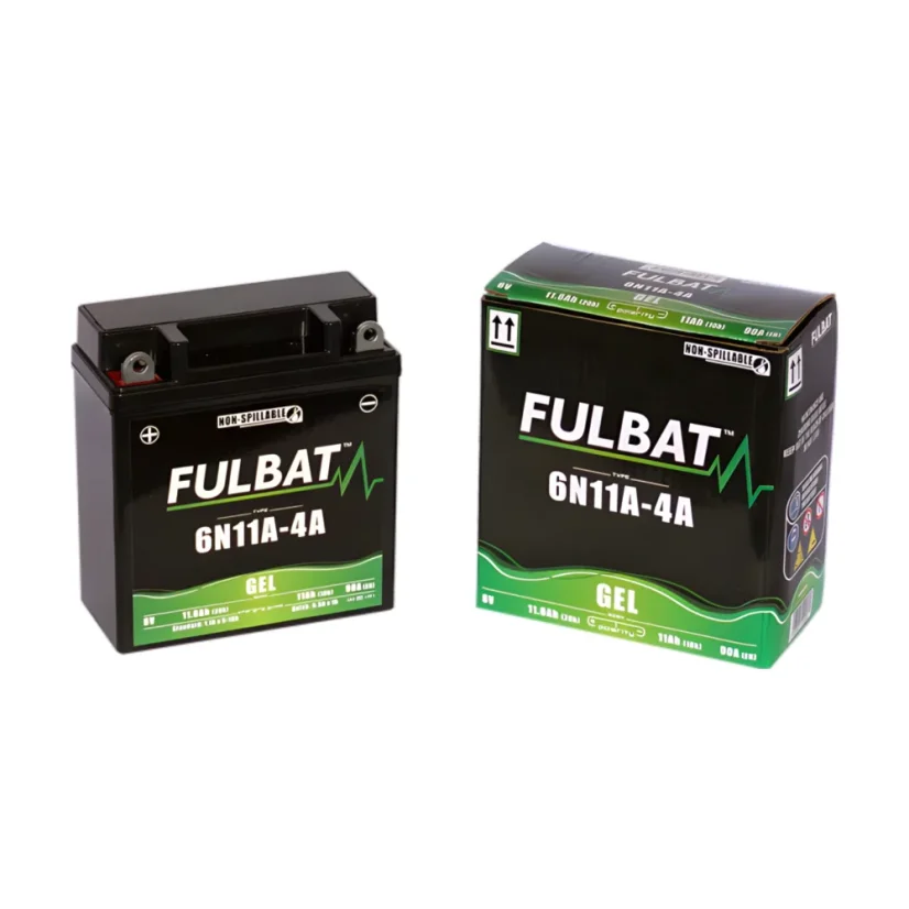 Motobaterie 6V 11Ah 6N11A-4A GEL (FULBAT)