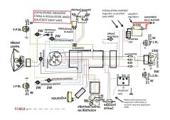 Elektroinstalace (VAPE) 12V - JAWA 350 634 (s jedním budíkem)