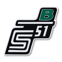 Nálepka schránky "B", ZELENÁ - Simson S51