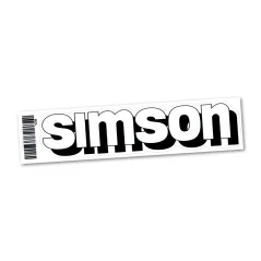 Nálepka nádrže (21 cm), BIELA (MZA) - Simson