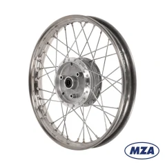 Kolo kompletní 16x1,6 (MZA), NEREZOVÝ RÁFEK (paprsky nerez)  - Simson