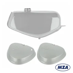 Nádrž s hranatými víky (sada), STŘÍBRNÁ (MZA) - Simson S50, S51, S70 Electronic