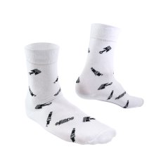 Ponožky pro opravdového motorkáře (36-41), BÍLÉ - Černé písty a tlumiče