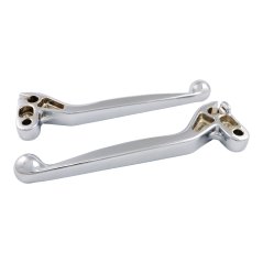Levers of handlebar (L+R), CHROME (MZA) - Simson
