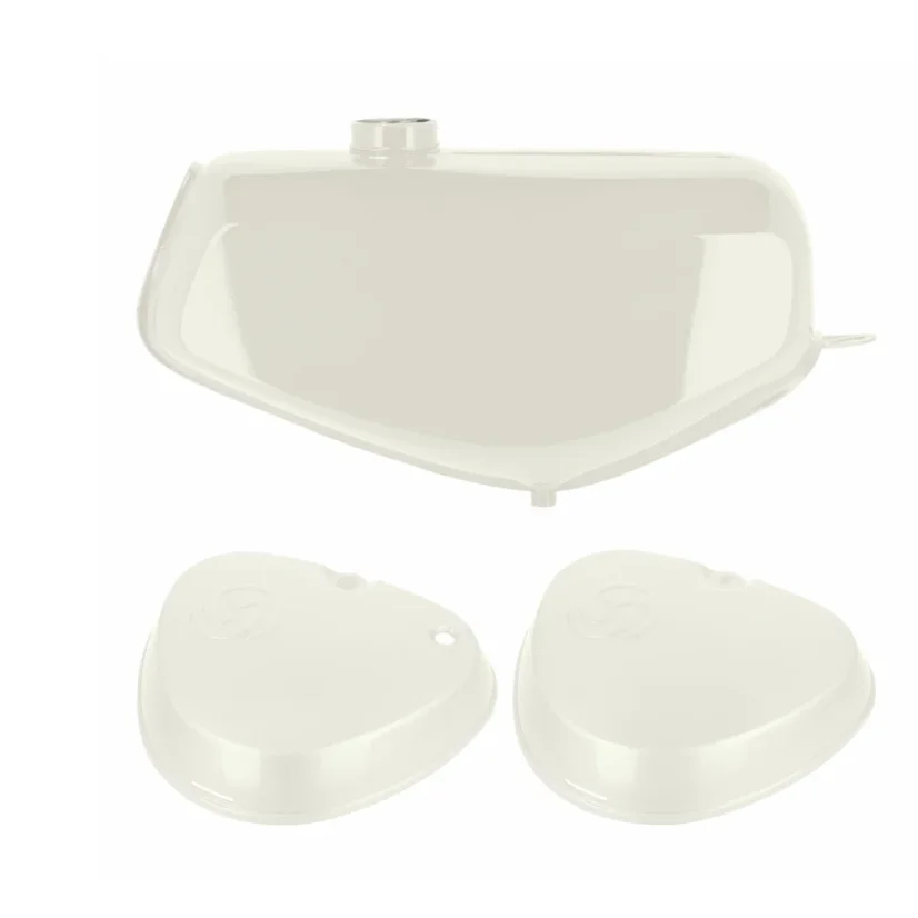 Kraftstofftank mit eckigen Seitenabdeckungen (Satz), ALABASTERWEISS (MZA) – Simson S50, S51, S70 Electronic