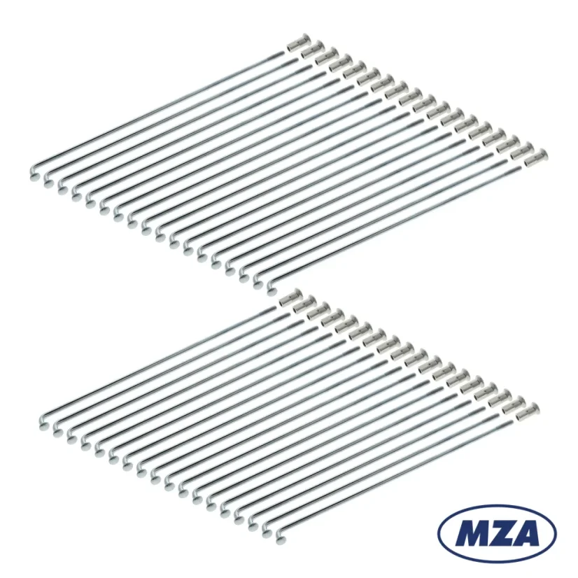 Radspeichen mit Nippeln für Scheibenbremsnabe (36 Stk.), CHROM (MZA) - Simson