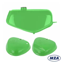 Nádrž s hranatými víky (sada), SVĚTLE ZELENÁ (MZA) - Simson S51, S70 Enduro
